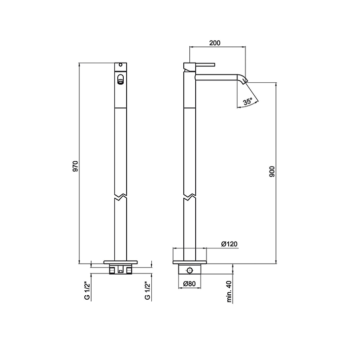 Webert Elio Смеситель для раковины, цвет: хром EL832101015