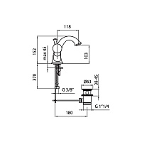 Webert Karenina Смеситель для раковины, цвет: хром/кристаллы Swarovski KA700102015