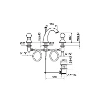Webert Karenina Смеситель для раковины, цвет: золото/кристаллы Swarovski KA750101010