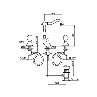 Webert Karenina Смеситель для раковины, цвет: бронза/кристаллы Swarovski KA750202065