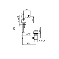Webert Karenina Смеситель для биде, цвет: хром/кристаллы Swarovski KA710102015