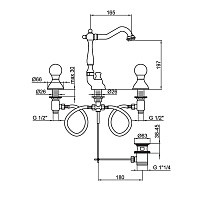 Webert Karenina Смеситель для раковины, цвет: золото/кристаллы Swarovski KA750202010