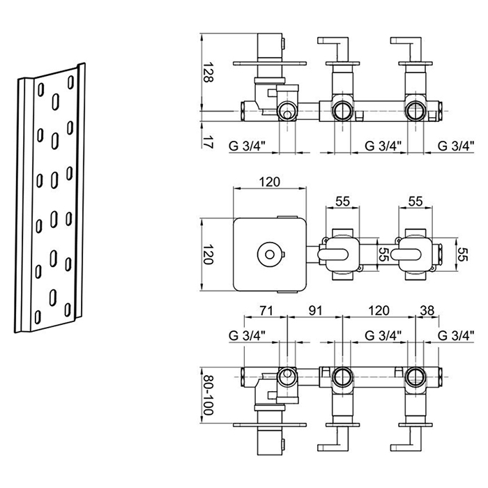 Webert Living Смеситель для ванны, цвет: хром LV971402015