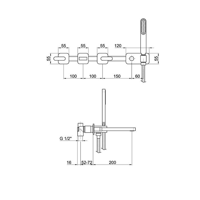Webert Living Смеситель для ванны, цвет: хром LV720901015