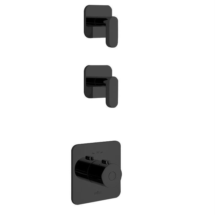 Webert Living Смеситель для душа, термостатический, цвет: черный матовый LV971402560