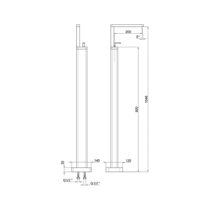 Webert Living Смеситель для раковины, напольный, цвет: черный матовый LV832101560