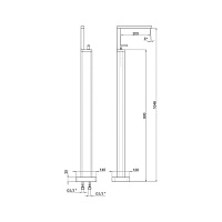 Webert Living Смеситель для раковины, напольный, цвет: черный матовый LV832101560