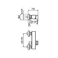 Webert Kimono Смеситель для душа, цвет: хром KI870102015