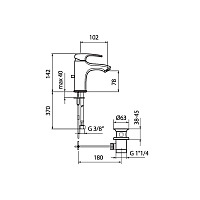 Webert Kimono Смеситель для раковины, цвет: хром KI830102015