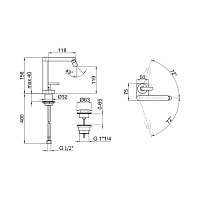 Webert Living Смеситель для биде, с донным клапаном, цвет: черный матовый LV840102560