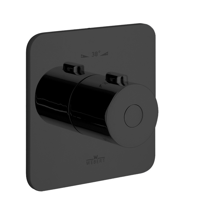 Webert Living Встраиваемый смеситель для душа, термостатический, цвет: черный матовый LV972101560