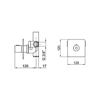 Webert Living Встраиваемый смеситель для душа, термостатический, цвет: черный матовый LV972101560