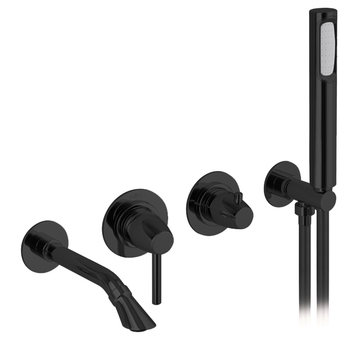 Webert Opera Moderna Встраиваемый смеситель для ванны, цвет: черный матовый OE860312560