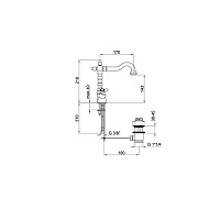 Webert Ottocento Смеситель для раковины, цвет: золото OT700302010