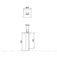 Webert Pegaso Излив настенный для душа, цвет: матовое золото AC0327794