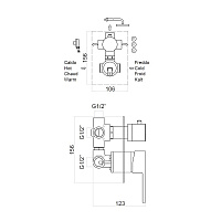Webert Pegaso Встраиваемый смеситель для душа, цвет: белый матовый PE880601740