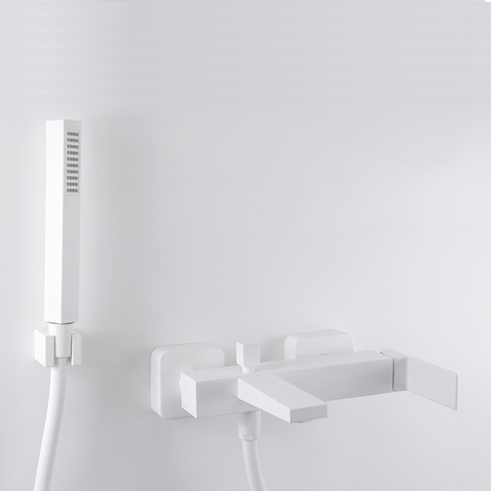 Webert Pegaso Смеситель для ванны, с душевым гарнитуром, цвет: белый матовый PE850101740