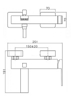 Webert Pegaso Смеситель для ванны без душевого гарнитура, цвет: золото PE850102010