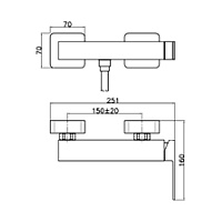 Webert Pegaso Смеситель для ванны, с душевым гарнитуром, цвет: золото PE850101010