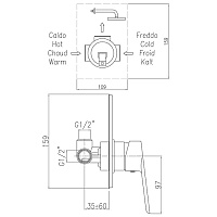 Webert Sax Evolution Смеситель для душа, встраиваемый, цвет: хром SE880101015