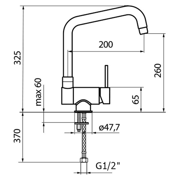 Webert Kitchen Window Смеситель для кухни, цвет: хром WD920702015