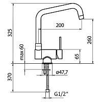 Webert Kitchen Window Смеситель для кухни, цвет: хром WD920702015