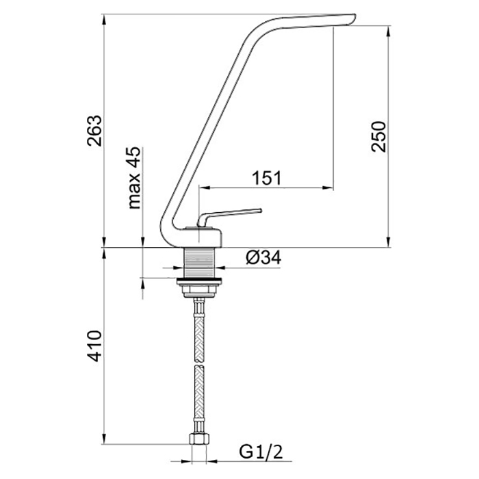 Webert Wolo Смеситель для раковины, цвет: хром WO830402015