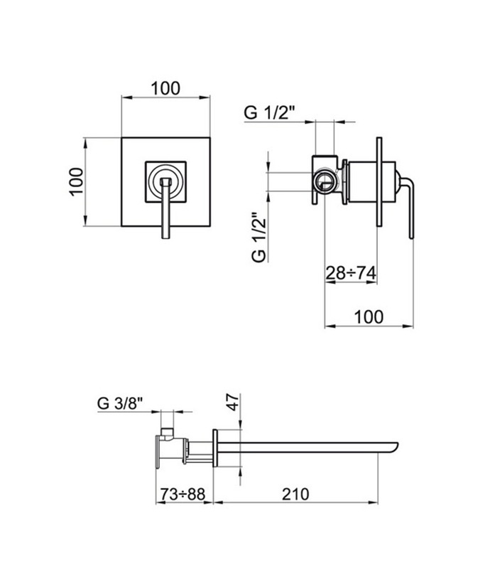 Webert Wolo Смеситель для раковины, цвет: черный матовый/хром WO830607564