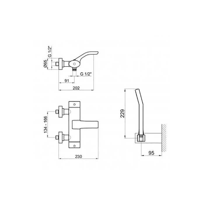 Webert Wolo Смеситель для ванны, цвет: черный матовый WO980201564