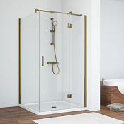 Vegas Glass Душевой уголок 100x189h см, проф. бронза стекло 6мм прозр. AFP-Fis 100*90 05 01 R