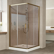 Vegas Glass Душевой уголок 110x190h см, проф. бронза стекло 6мм бронза ZA 110 05 05