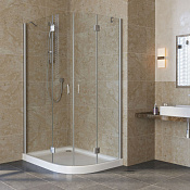 Vegas Glass Душевой уголок 110x110h см, проф. хром стекло 6мм прозр. AFS-F lux 110*90 07 01 L