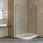 Vegas Glass Душевой уголок 110x110h см, проф. хром стекло 6мм прозр. AFS-F lux 110*90 07 01 R