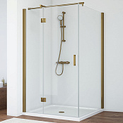 Vegas Glass Душевой уголок 110x189h см, проф. бронза стекло 6мм прозр. AFP-Fis 110*90 05 01 L