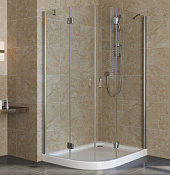 Vegas Glass Душевой уголок 120x189.5h см, проф. хром стекло 6мм прозр. AFS-F lux 120*90 08 01 R