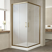 Vegas Glass Душевой уголок 90x190h см, проф. бронза стекло 6мм сатин ZA-F 90*80 05 10