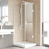 Vegas Glass Душевой уголок 90x199h см, проф. белый стекло 6мм прозр. AFP-Fis Lux 90 01 01 R
