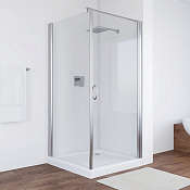 Vegas Glass Душевой уголок 90x189h см, проф. хром стекло 6мм прозр. EP-Fis 90 08 01 R