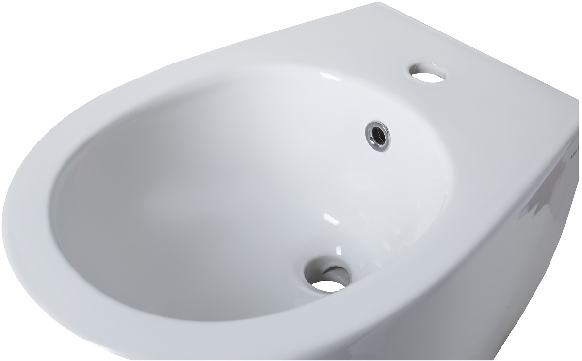 Allen Brau Fantasy Биде подвесное 36,3x51 см, c 1 отв. под смеситель и переливом, цвет: белый глянц 4.11006.20