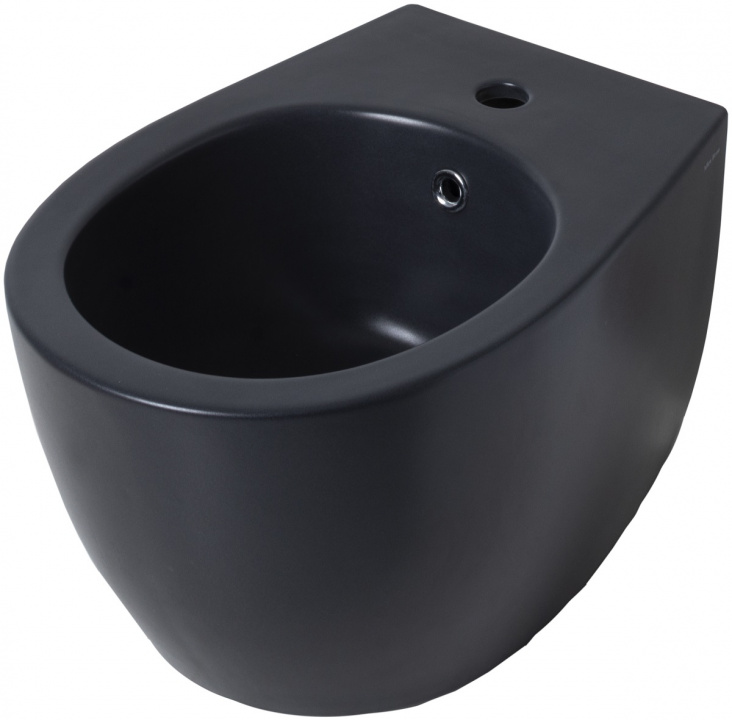 Allen Brau Fantasy Биде подвесное 36,3x51 см, c 1 отв. под смеситель и переливом, цвет: черный мат 4.11006.31