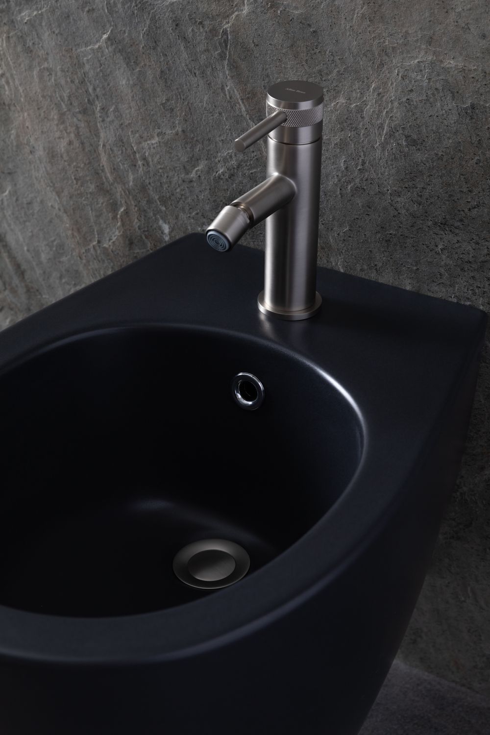 Allen Brau Fantasy Биде подвесное 36,3x51 см, c 1 отв. под смеситель и переливом, цвет: черный мат 4.11006.31