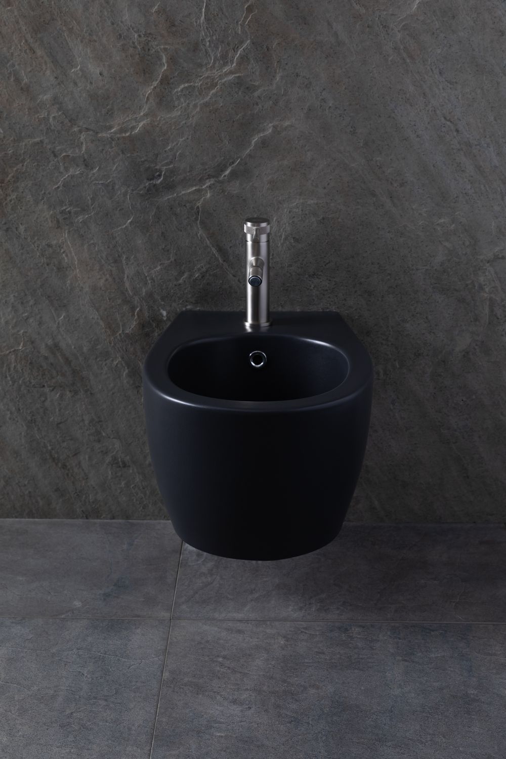 Allen Brau Fantasy Биде подвесное 36,3x51 см, c 1 отв. под смеситель и переливом, цвет: черный мат 4.11006.31