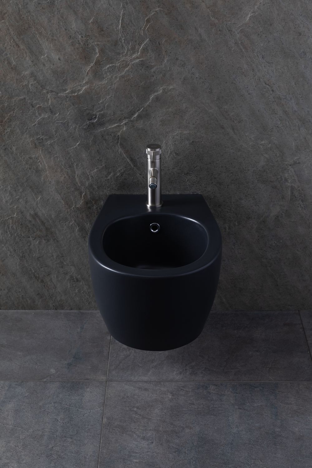 Allen Brau Fantasy Биде подвесное 36,3x51 см, c 1 отв. под смеситель и переливом, цвет: черный мат 4.11006.31