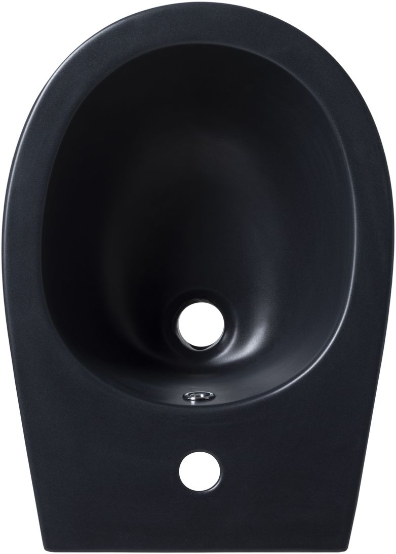 Allen Brau Fantasy Биде подвесное 36,3x51 см, c 1 отв. под смеситель и переливом, цвет: черный мат 4.11006.31