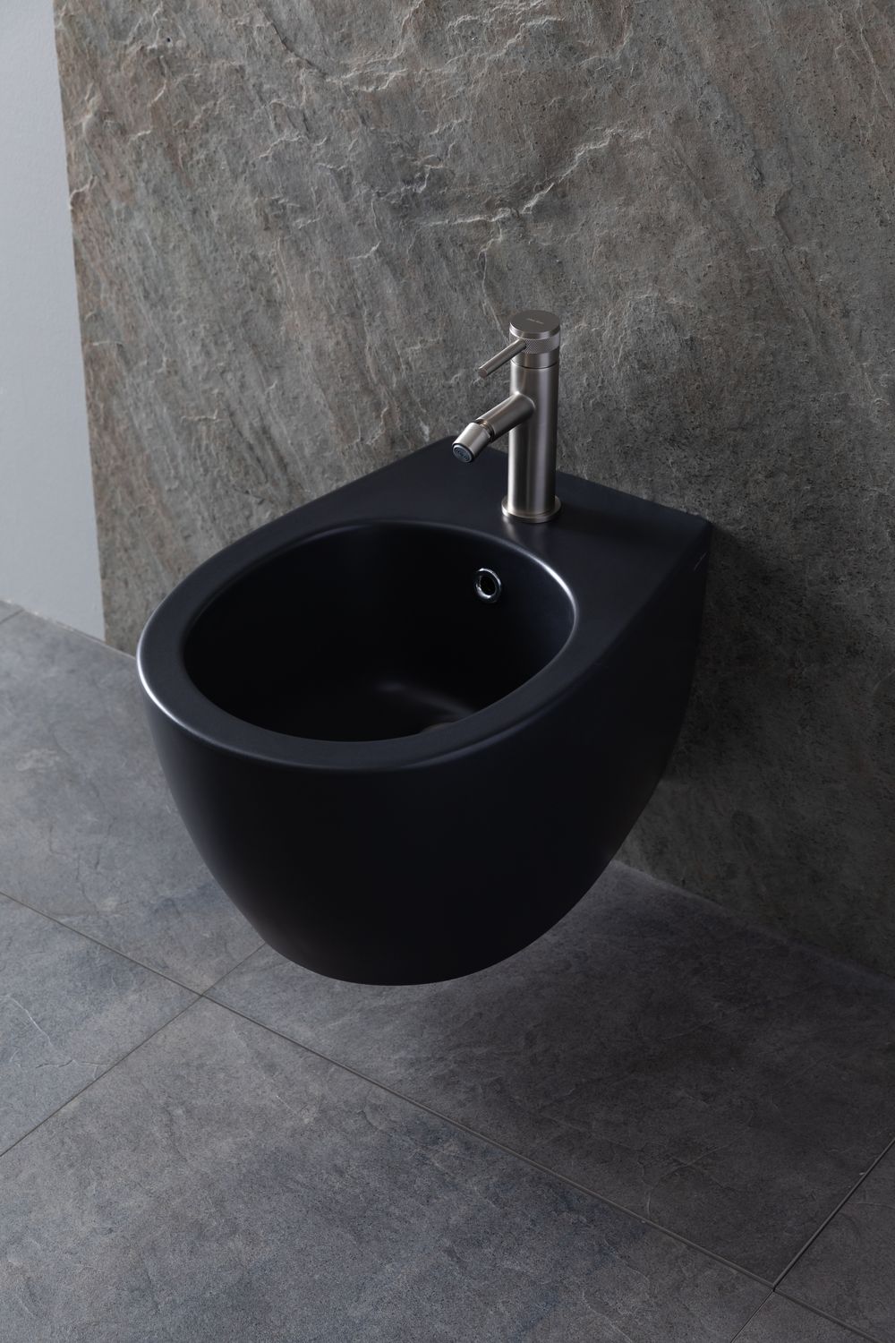 Allen Brau Fantasy Биде подвесное 36,3x51 см, c 1 отв. под смеситель и переливом, цвет: черный мат 4.11006.31