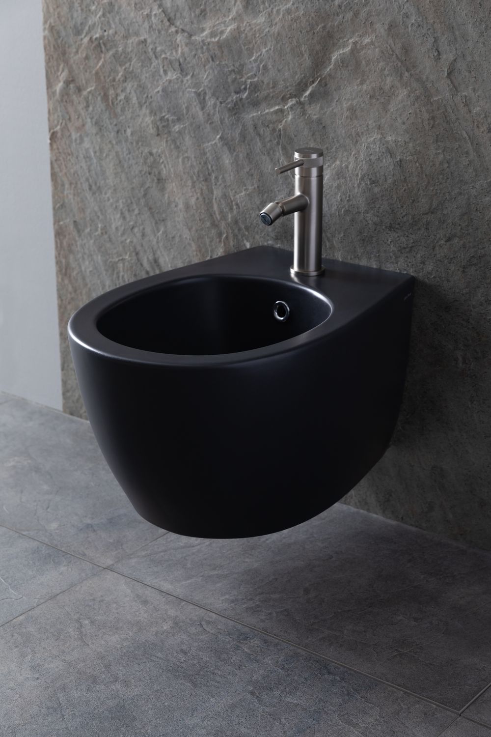 Allen Brau Fantasy Биде подвесное 36,3x51 см, c 1 отв. под смеситель и переливом, цвет: черный мат 4.11006.31