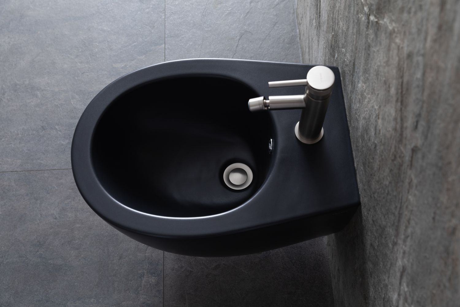 Allen Brau Fantasy Биде подвесное 36,3x51 см, c 1 отв. под смеситель и переливом, цвет: черный мат 4.11006.31