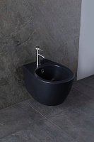 Allen Brau Fantasy Биде подвесное 36,3x51 см, c 1 отв. под смеситель и переливом, цвет: черный мат 4.11006.31