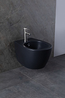 Allen Brau Fantasy Биде подвесное 36,3x51 см, c 1 отв. под смеситель и переливом, цвет: черный мат 4.11006.31