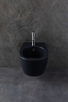 Allen Brau Fantasy Биде подвесное 36,3x51 см, c 1 отв. под смеситель и переливом, цвет: черный мат 4.11006.31